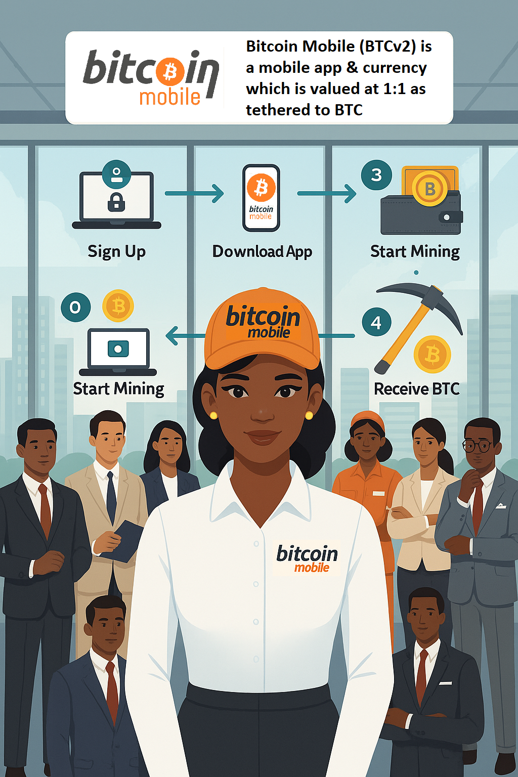 Bitcoin Mobile (BTCv2) - Mobile app & currency valued at 1:1 as tethered to BTC